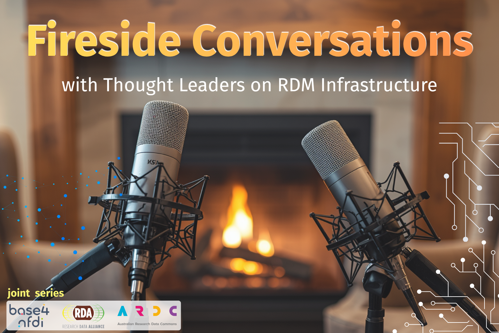 Teaser picture Base4NFDI Chat Interview series called Fireside Conversations